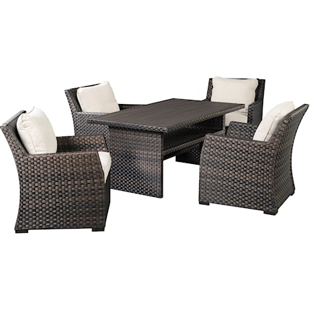 Multi-Use Table & 4 Lounge Chairs